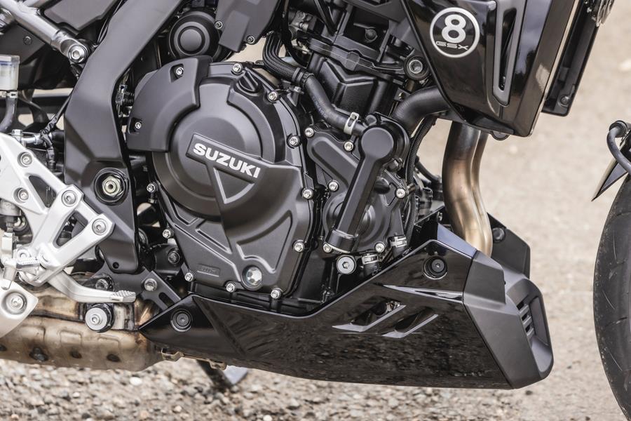 2025 Suzuki GSX-8TT, close up of 776cc parallel twin engine