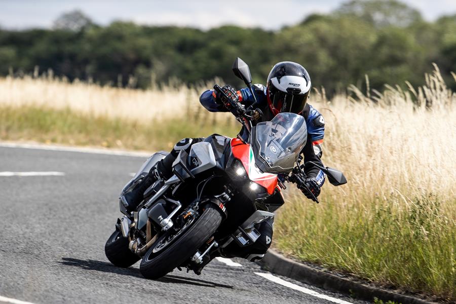 2025 Bimota Tesi H2 Tera, handling a twisty country road 
