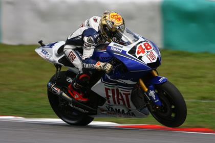 The Fiat Yamaha rider crashed out of sixth place on lap 12