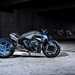 BMW R1300R Titan on its side stand