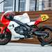A side view of the modified Yamaha XSR900 GP