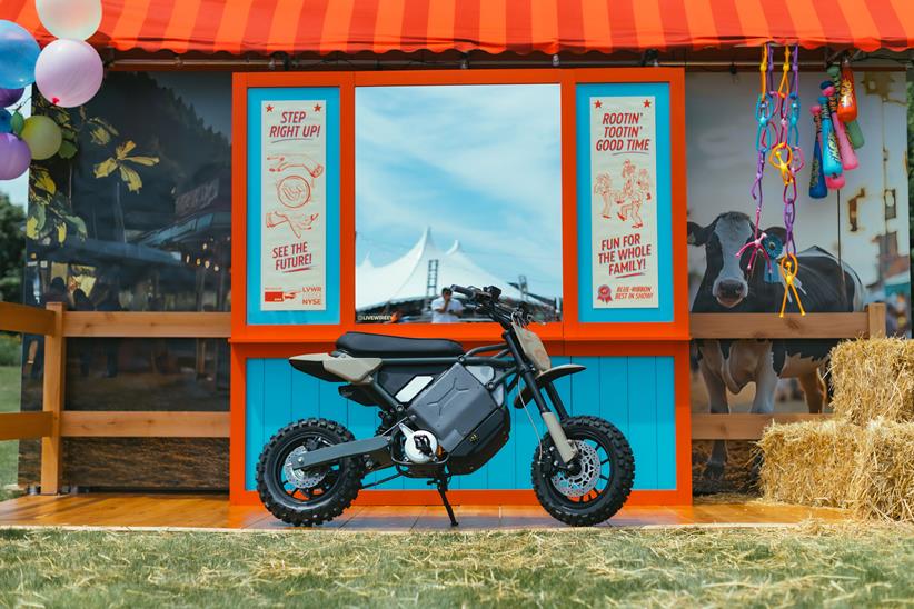 LiveWire concept in front of carnival style background
