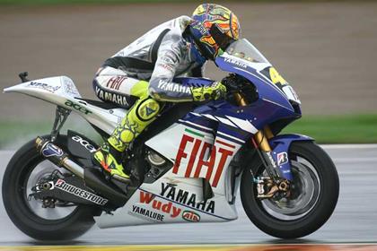 Valentino Rossi says he was lucky to escape with a small crash in Valencia