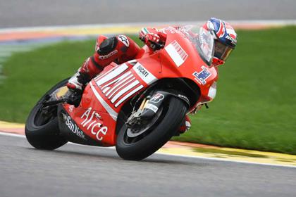 Stoner is happy he has a good race setup for the Valencia MotoGP