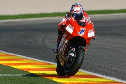 Casey Stoner took the win at Valencia in the final MotoGP race of 2008