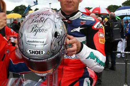 The one-off helmet raised £820 for Shakey's charity of choice