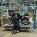 A Norton Commando 961 on the assembly line