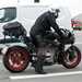 A side view of Norton's new V4 superbike in development
