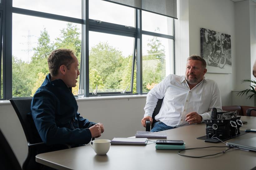 Norton's Richard Arnold being interviewed