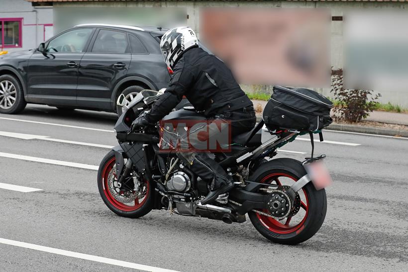 Norton V4 sportsbike spied in testing