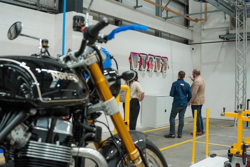 A Norton Commando 961 inside the factory