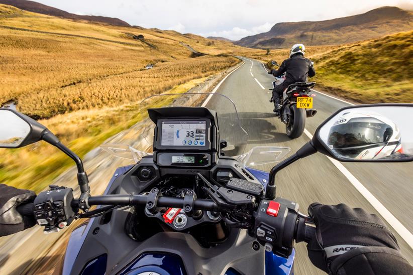 Rider with sat nav