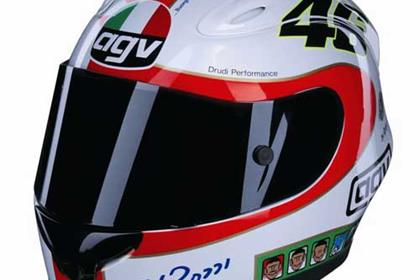 The lid Valentino Rossi wore at Mugello in 2002