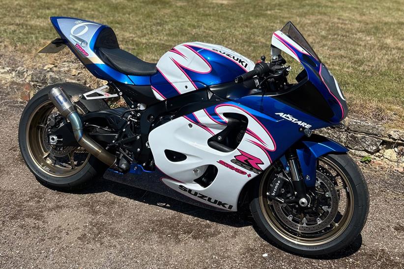Suzuki GSX-R1000 custom build parked outside