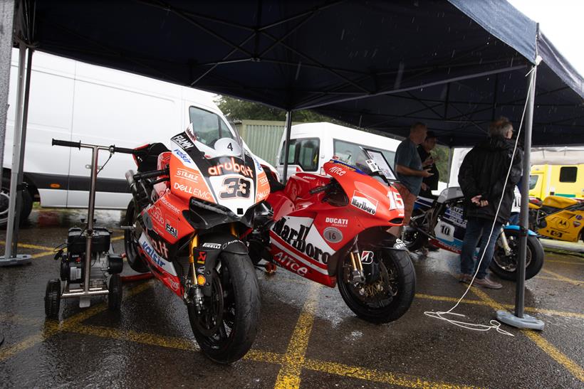 Ex-factory Ducati race bikes on show at Cadwell Park