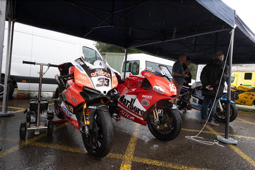 Ex-factory Ducati race bikes on show at Cadwell Park