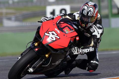 Shinya Nakano concludes two day Aprilia test on the pace