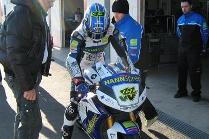 Tommy Hill is delighted after his test at Cartagena