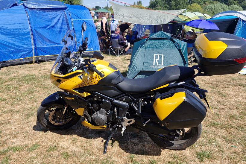 Triumph Tiger Sport 800 fully loaded and ready to tour