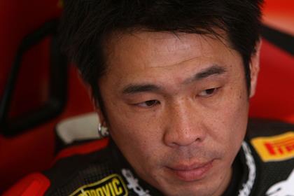 Noriyuki Haga has crashed twice at the Kyalami test