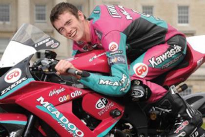 Conor Cummins races for McAdoo Kawasaki