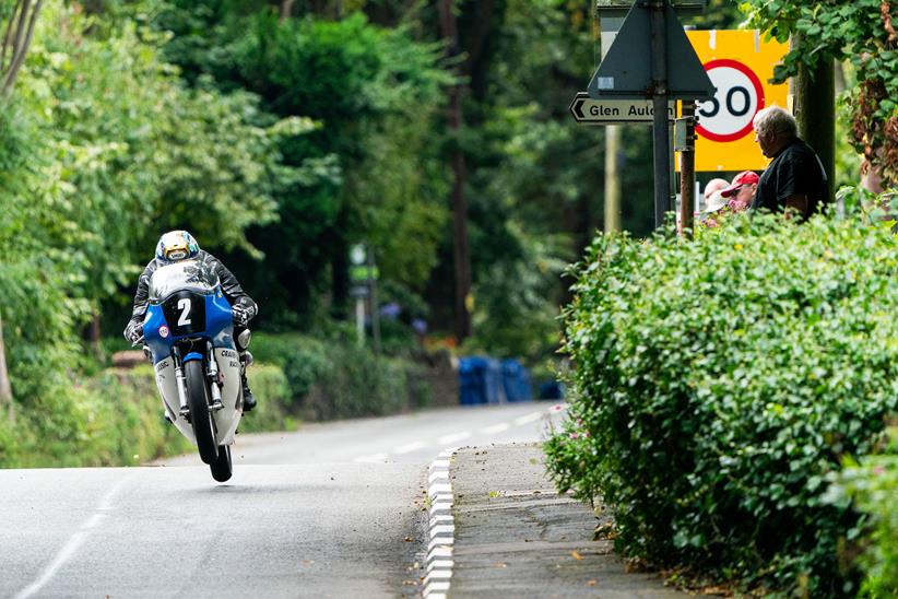 Classic TT race wheelie