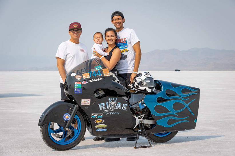 Rivas and his family at Bonneville