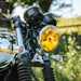 Custom Triumph Bonneville T120 headlight with yellow lens