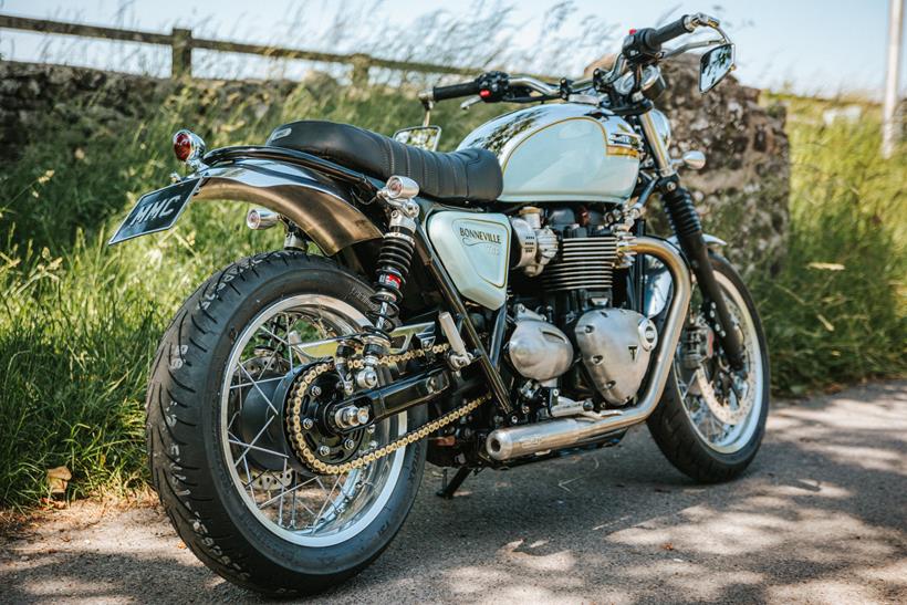 Custom Triumph Bonneville T120 right-side view
