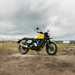 BSA Scrambler on its side stand
