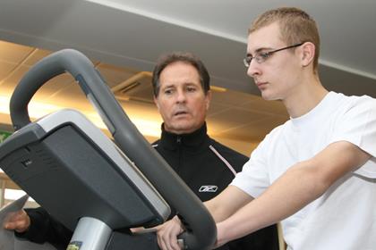 Matt Hoyle has been put through his paces in the gym