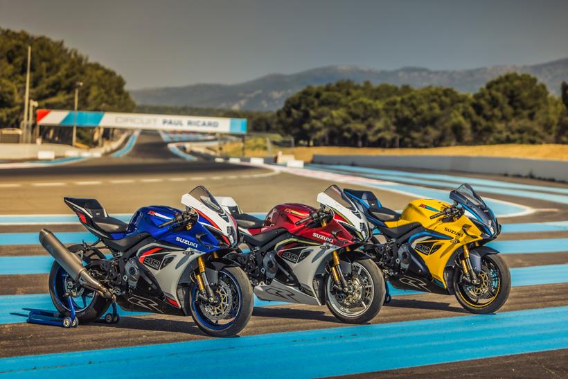 Three Suzuki GSX-R1000Rs parked together