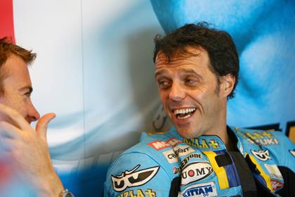 Loris Capirossi set the fastest time on the first day at Sepang