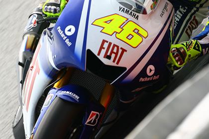 Valentino Rossi set the third fastest time despite a crash