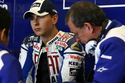 Spaniard Jorge Lorenzo is finding the switch from Michelin to Bridgestone much tougher than expected