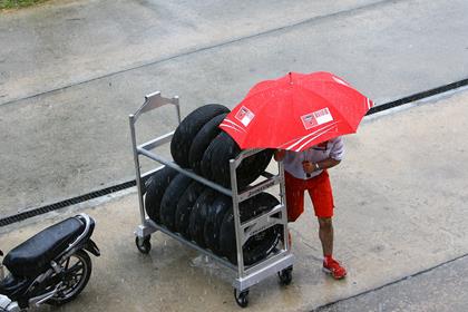 Rain has stopped play in Qatar