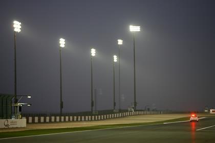 Wind and rain has disrupted the Qatar test