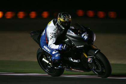 The factory Suzuki rider lost the front of his GSV-R machine on the entry to Turn Six