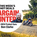 Riding in late summer, with MCN's Bargain Hunter logo