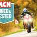 Riding a sportsbike in autumn, with MCN's Tried and Tested logo