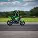 Jonny Davies riding his Kawasaki backwards