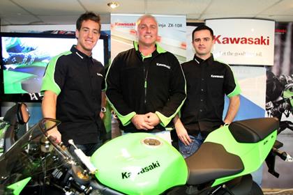 Simon Andrew (left) crashed at Mallory Park