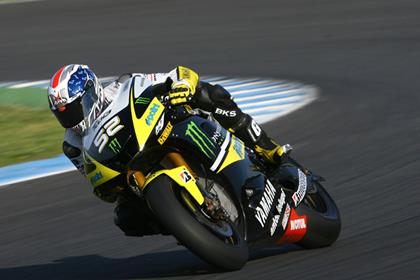 Toseland lost the rear of Monster Tech 3 Yamaha YZR-M1 as he exited the fast left-hand Turn Three