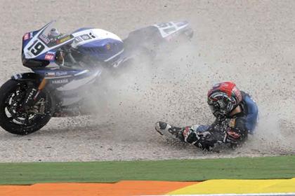 Ben Spies crashed out of the first race at Valencia