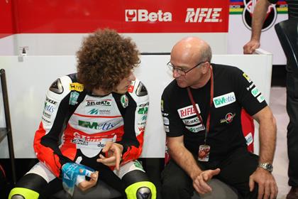 Marco Simoncelli broke his right wrist while motocrossing