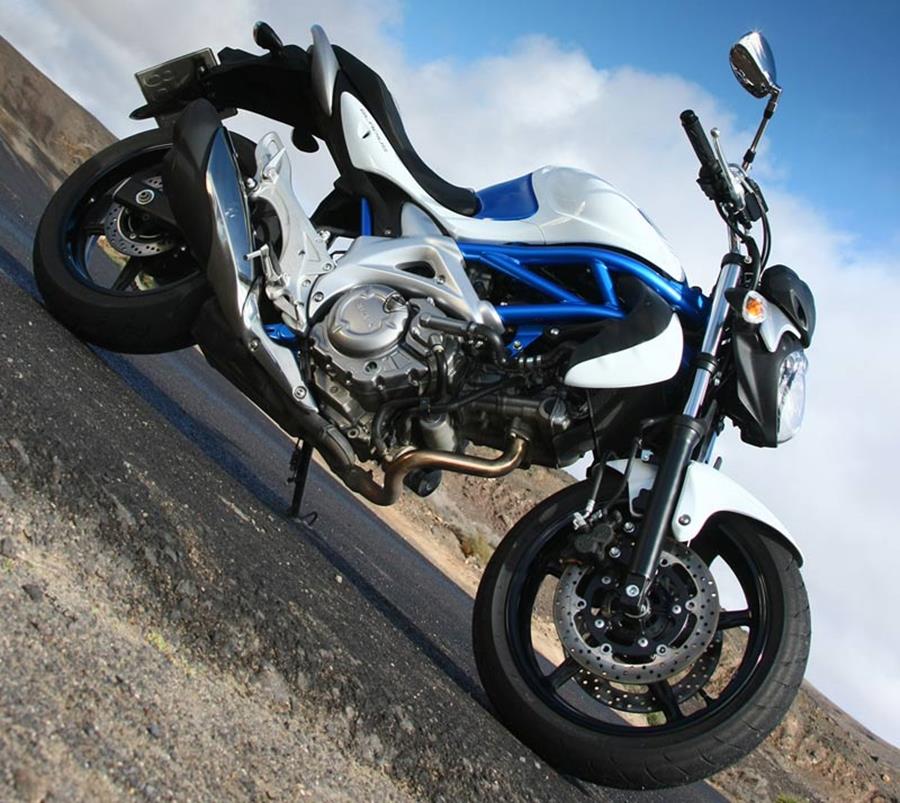 Blue and white colours for Suzuki Gladius 650