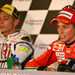 Valentino Rossi and Casey Stoner disagree on the single tyre rule