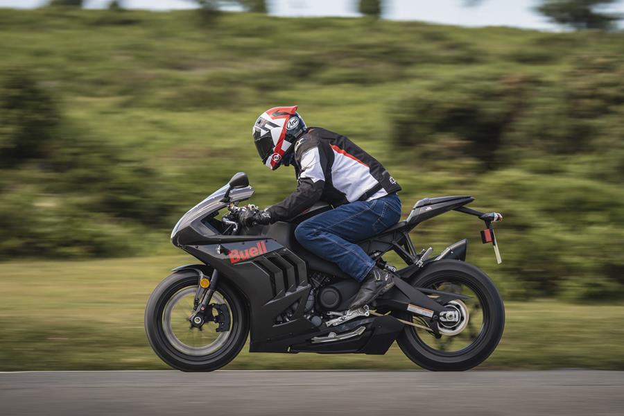 2025-on Buell Hammerhead 1190, riding on a country road