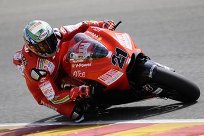 Troy Bayliss testing the Ducati GP9