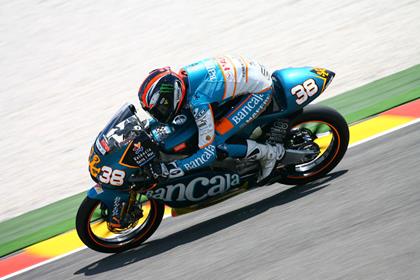 Brit Bradley Smith leading the way on his Bancaja Aspar Aprilia